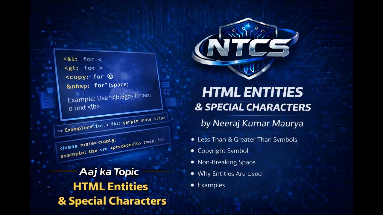 HTML Entities and Special Characters