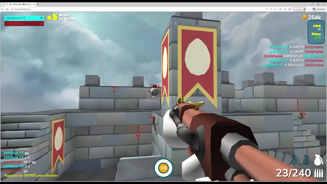 Shell Shockers - 1v1 with (VLG) Yorkie Part 8