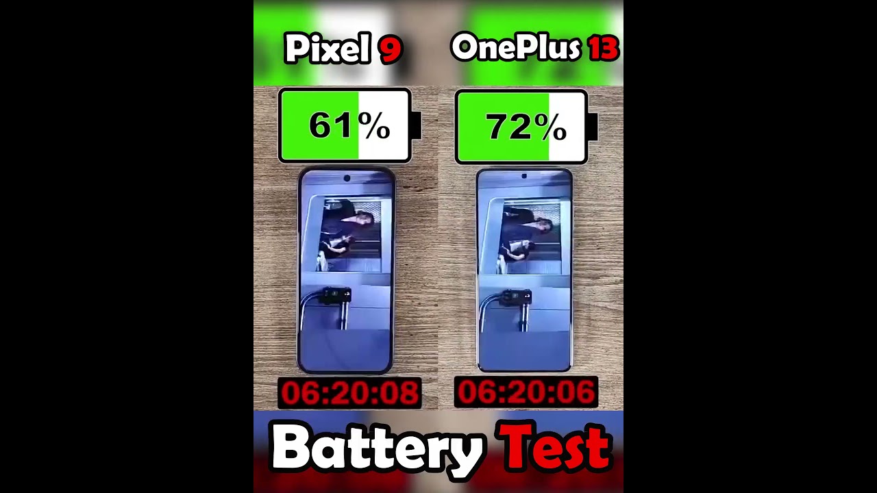 Pixel 9 vs OnePlus 13 battery test!💀