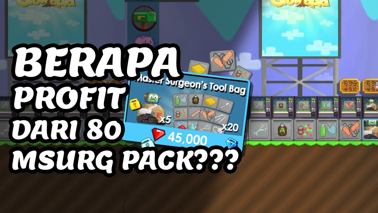 JUALAN 80 SURGERY PACK DI 2025 PROFIT BERAPA??? | Growtopia Indonesia