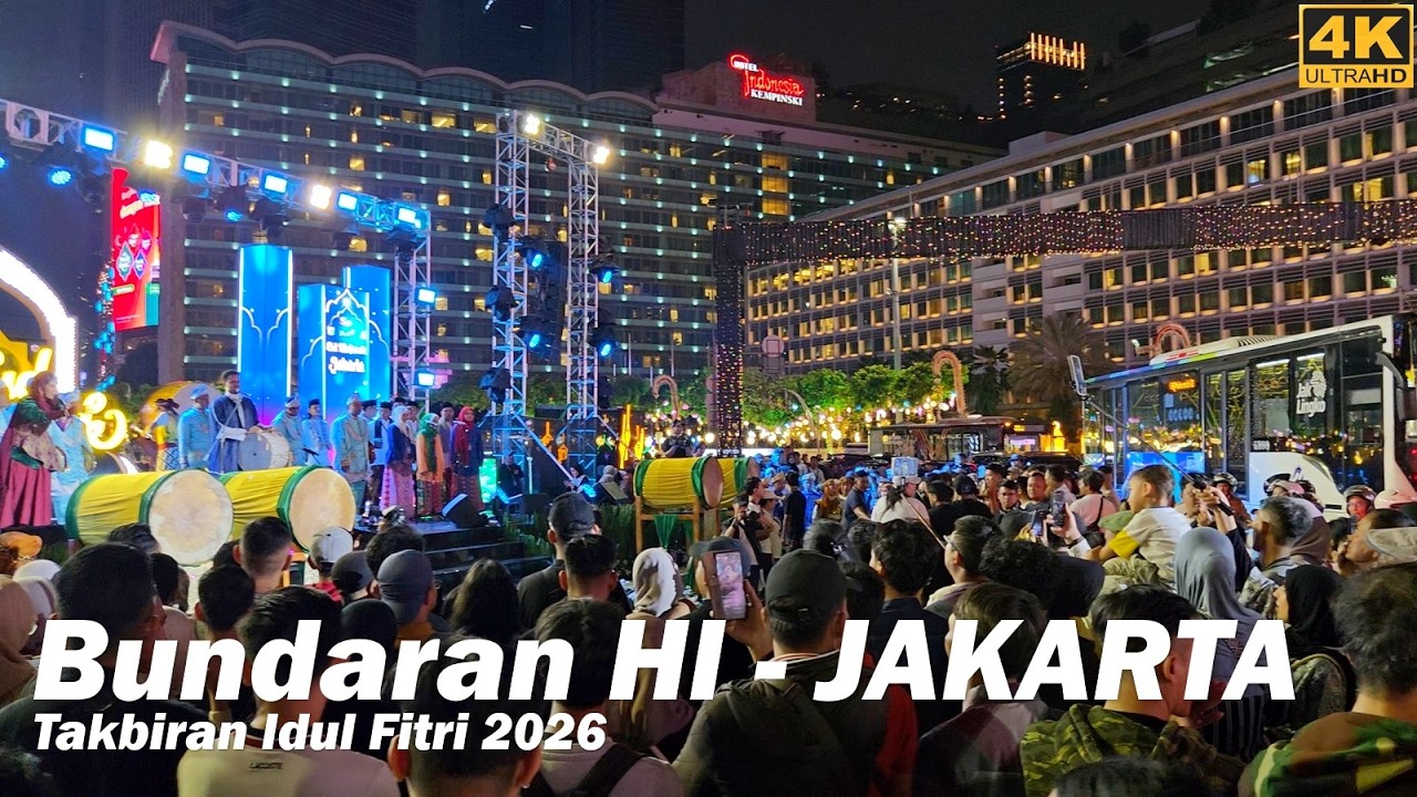 Full rame❗Gema Takbiran Semarak Lebaran di Bundaran HI Jakarta‼️Eid Mubarak Idul Fitri'26 [Part 1]