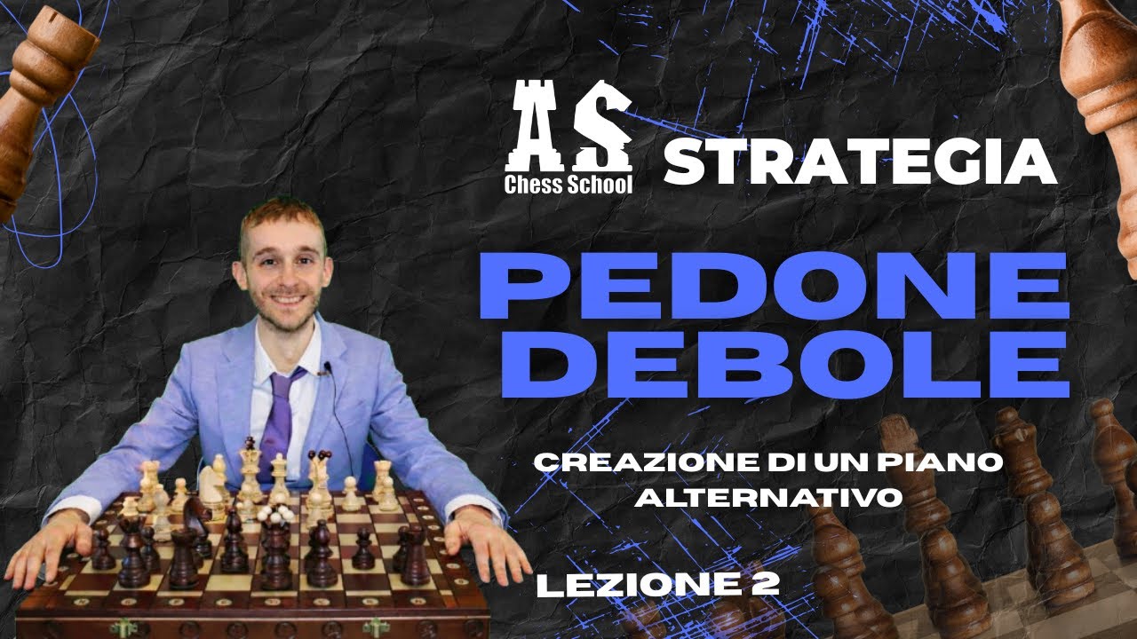 Strategia - Il Pedone Debole - Creazione Piano alternativo - Promozione e Attacco sul re. Lezione 2