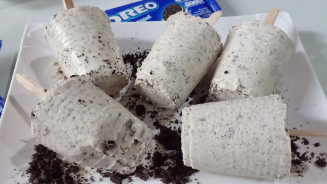 OREO ICE DROP RECIPE | COOKIES & CREAM ICE CREAM ON STICK [Yummy And Sweets]