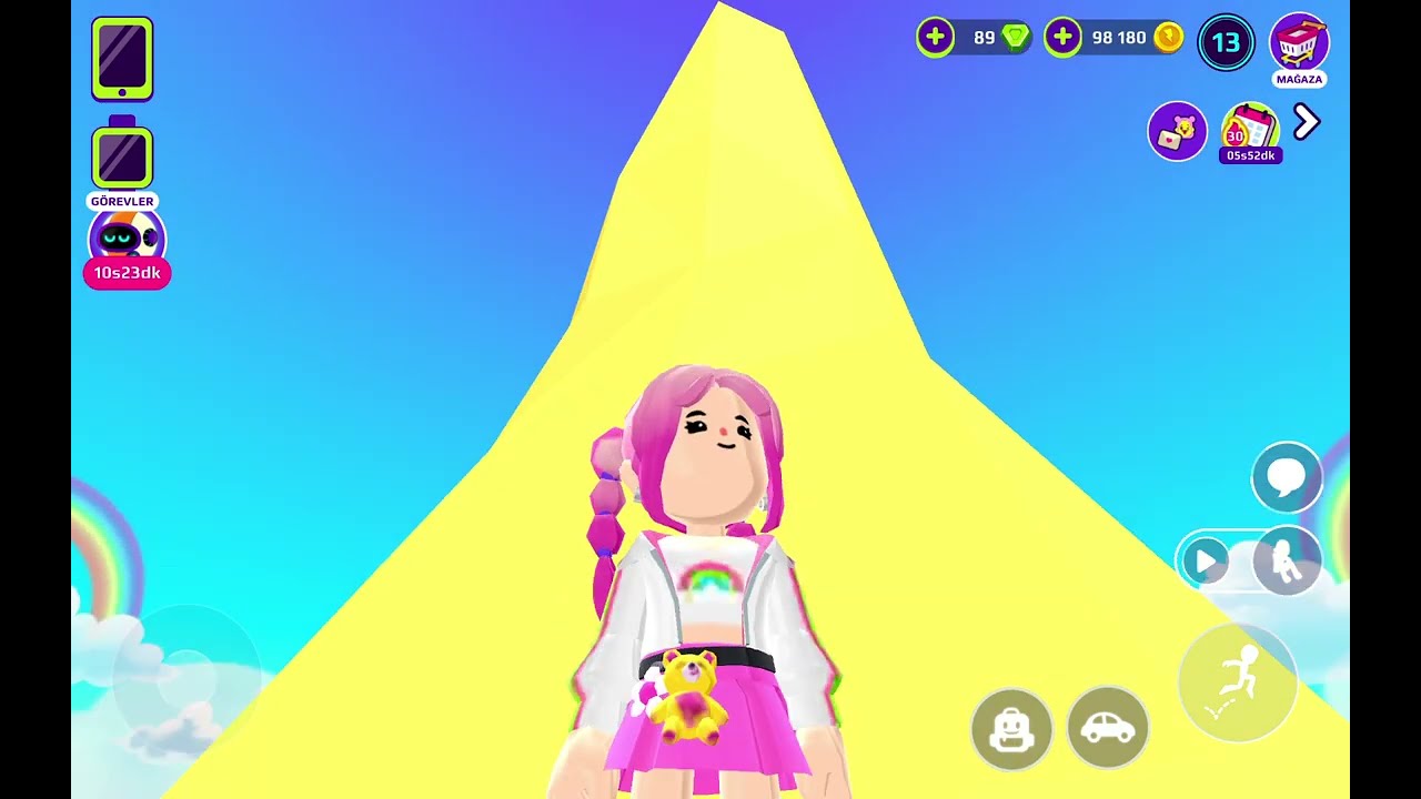 PK XD aydan son inen kazanır yaptık#🤎#pkxd #videooyunu🦄⛺️😻🌎