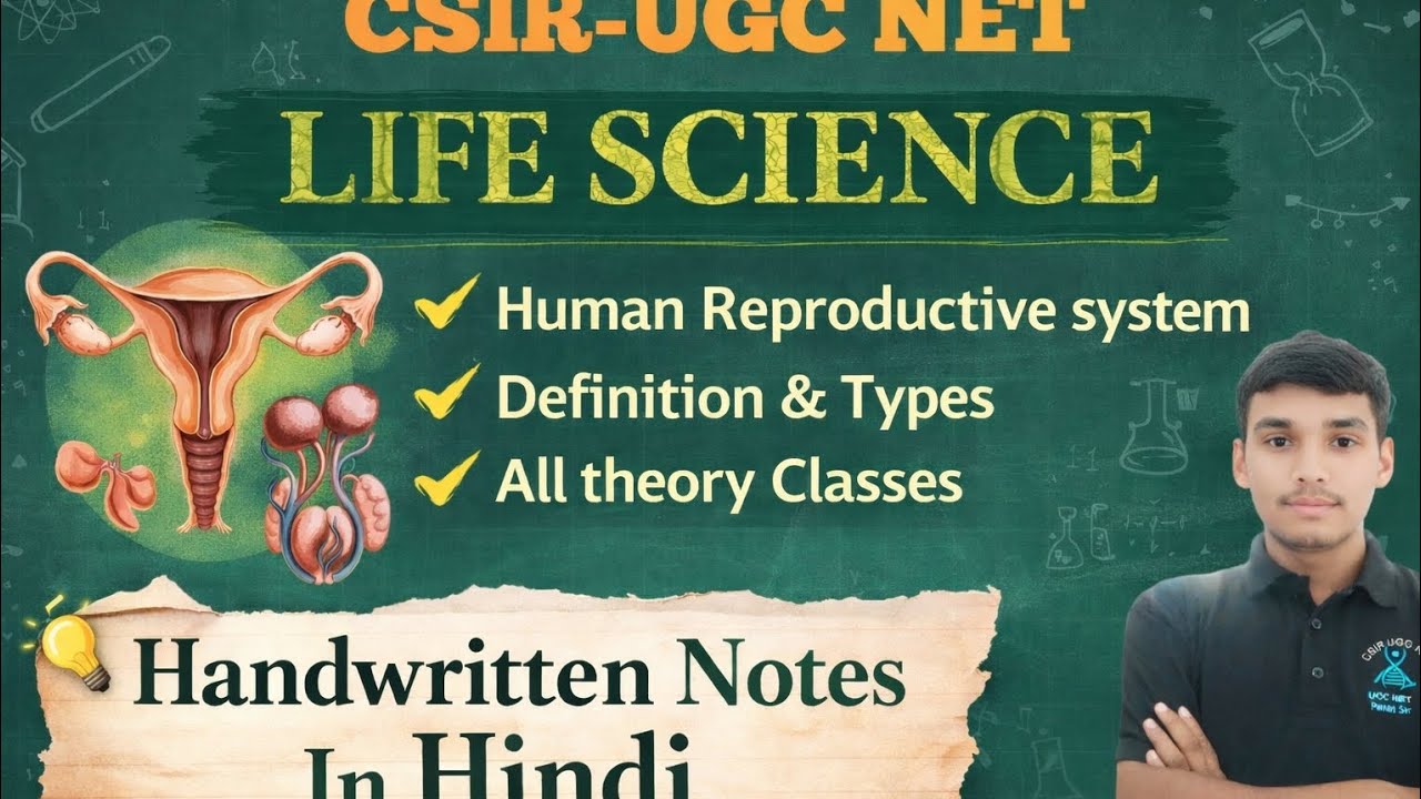 Human Reproductive System 🔥 Complete & Easy | One Shot ॥ CSIR-UGC net life science notes hindi 