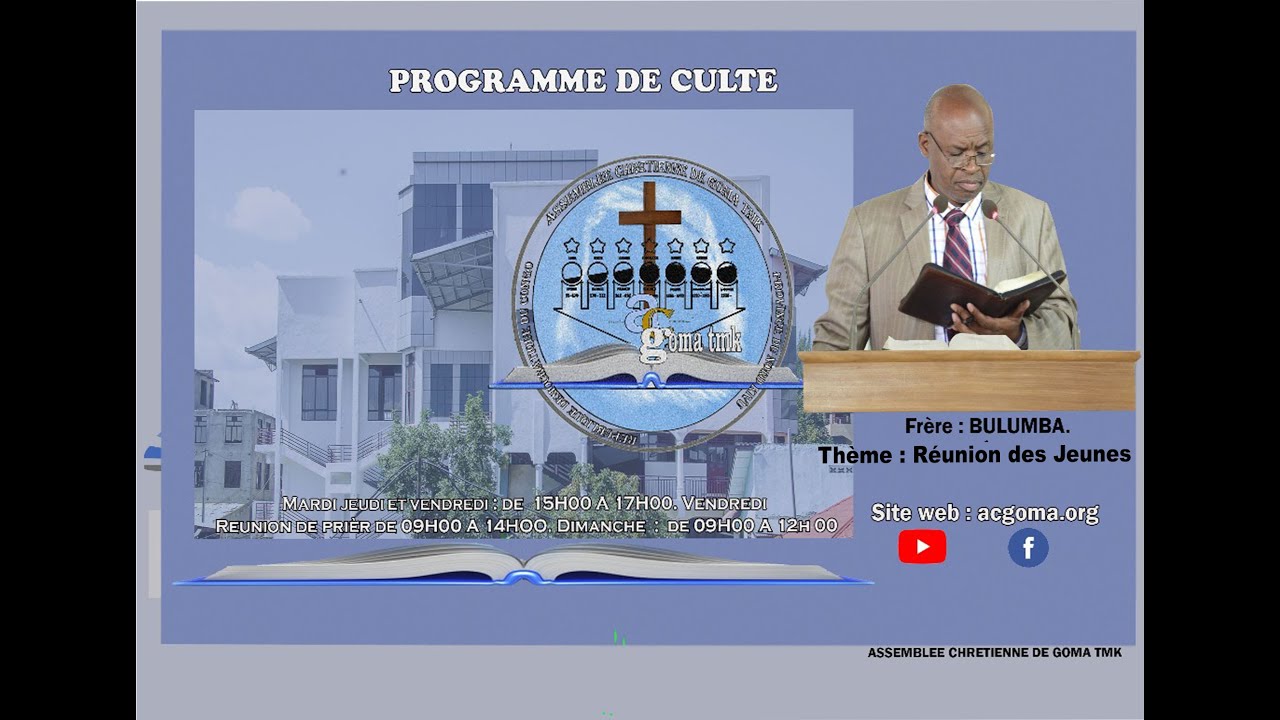 2024 06 08 Samedi . Réunion des jeunes / Exhortation de Fr. Bulumba Assemblée Chrétienne de Goma tmk