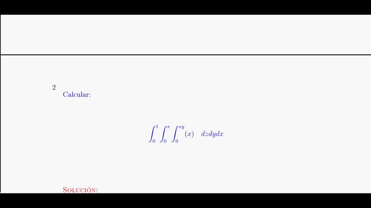 Calcular Integral Triple Iterada
