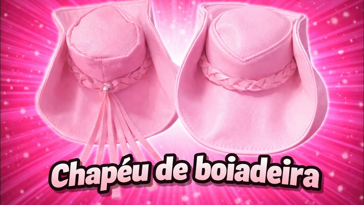 Chapéu de boiadeira Pet/ molde na descrição do vídeo 
