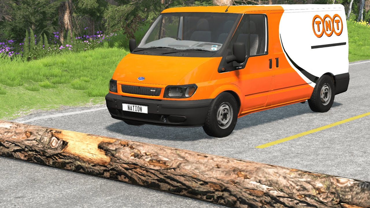 Cars vs Fallen Tree #2 &ndash; BeamNG.Drive