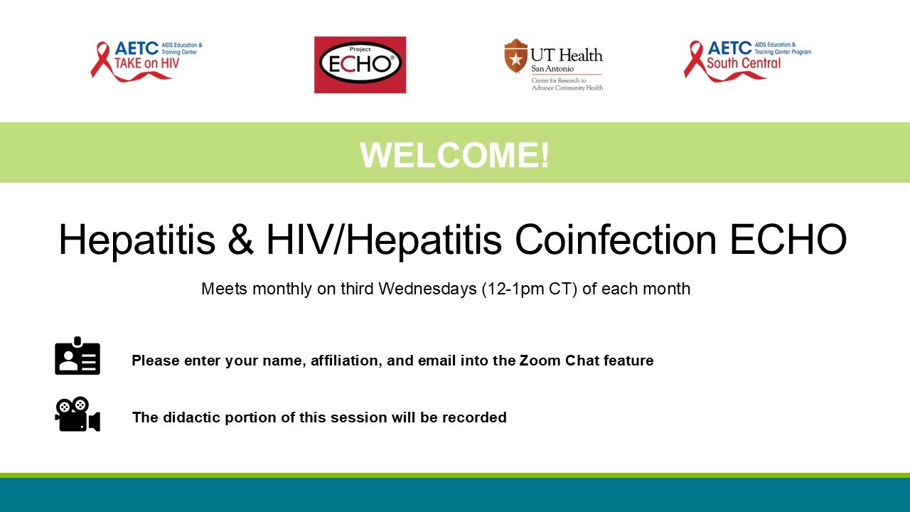 Hepatitis and HIV/Hepatitis Coinfection ECHO 12.17.2025