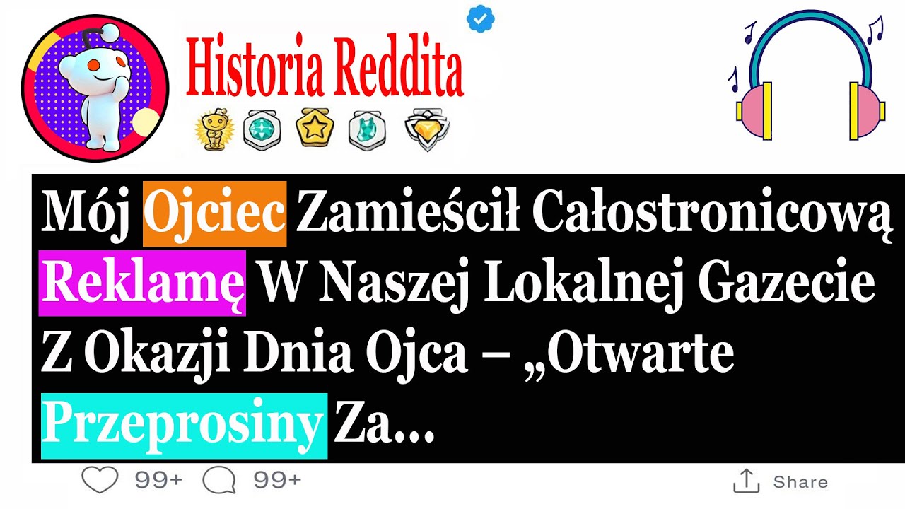 Mój Ojciec Zamieścił Całostronicową Reklamę W Naszej Lokalnej Gazecie Z Okazji Dnia Ojca – „Otwarte.