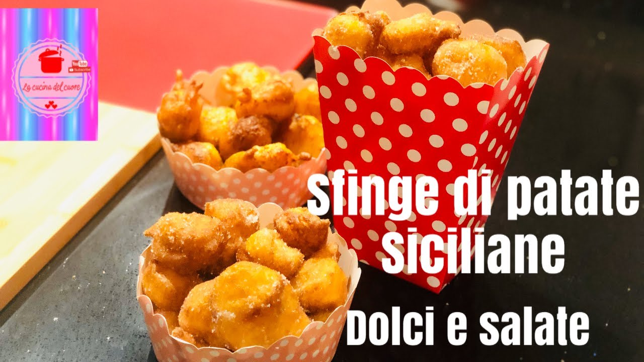Sfinci siciliane con le patate dolci e salate- Sfince SICILIANE-  i sfinci che patati