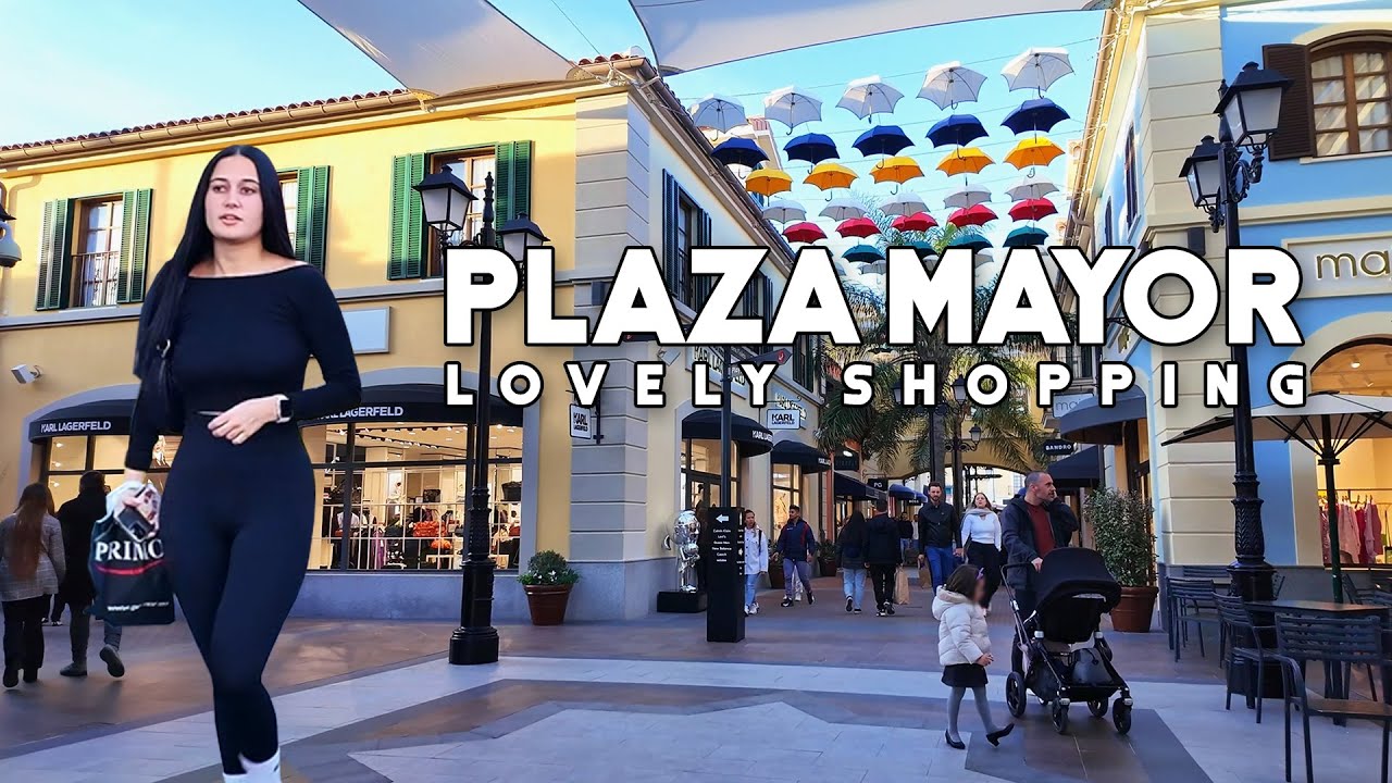 Plaza Mayor Malaga & Designer Outlet Lovely Shopping February 2024 Update Costa del Sol | Spain [4K]