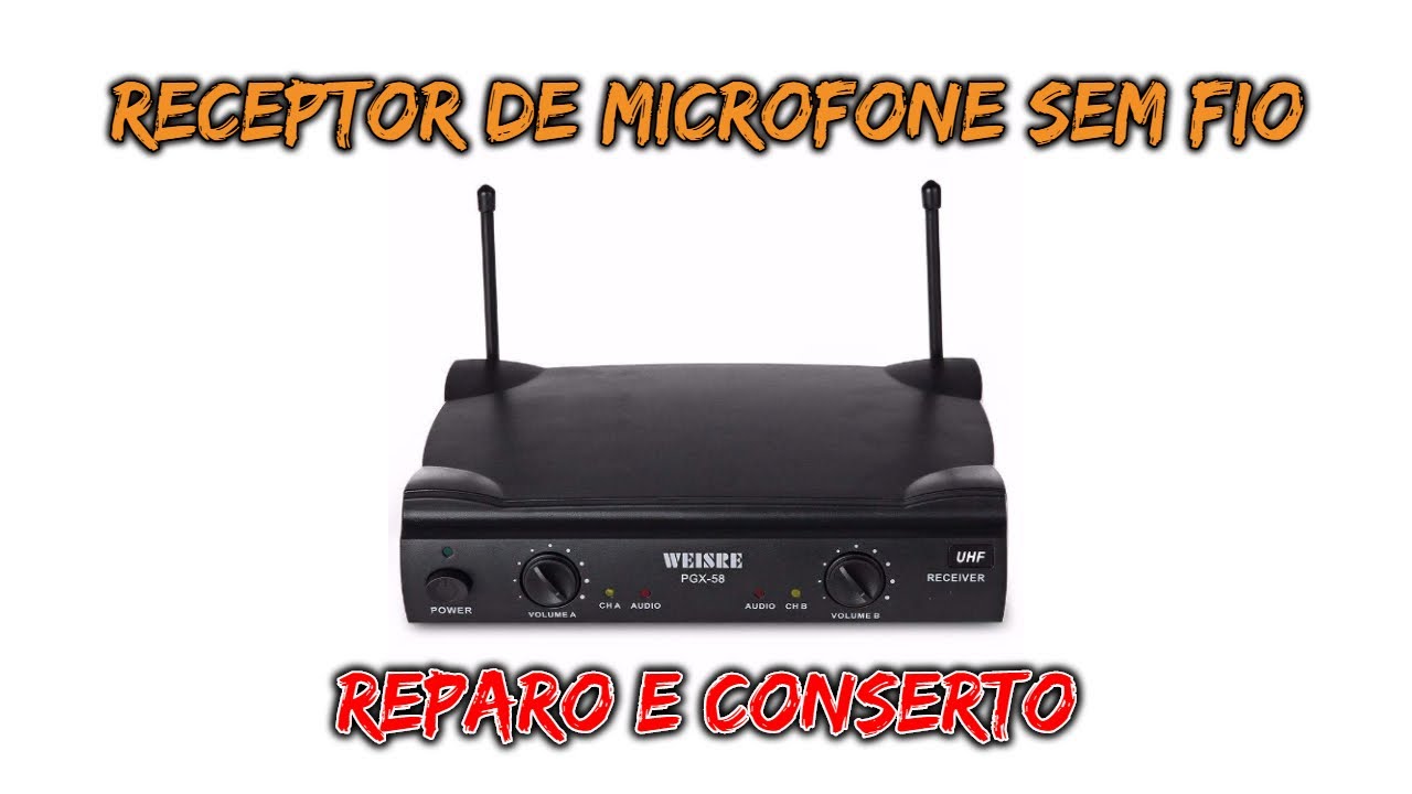 Microfone sem Fio reparo em base do Weisre PGX-58