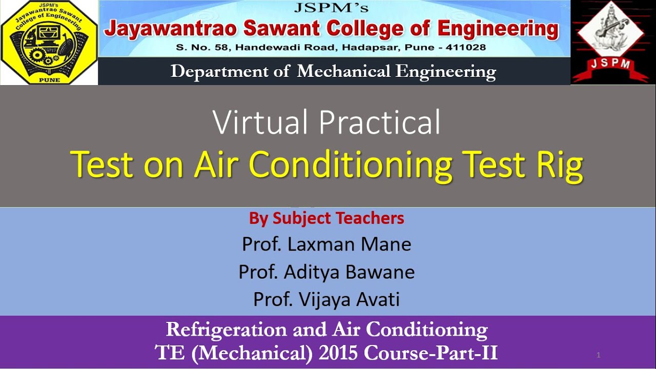 |Test on Air Conditioning Test Rig|