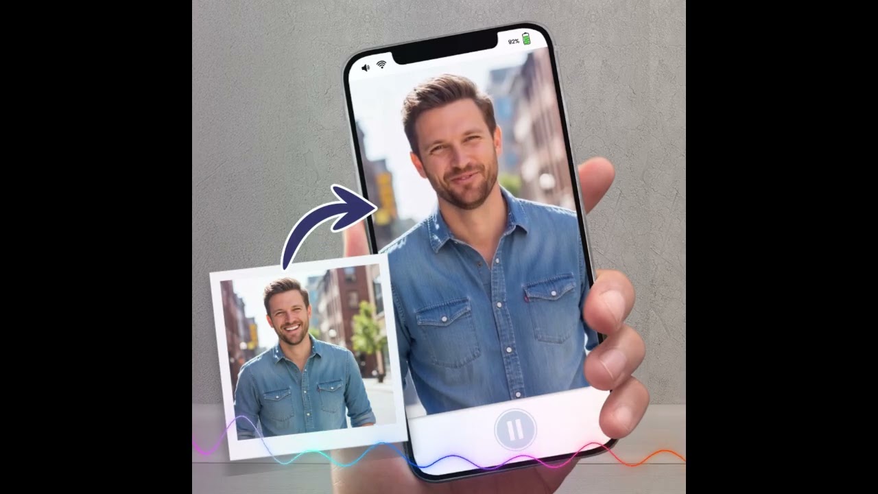 Erstellen Sie ein personalisiertes KI-Lied mit Musikvideo aus einem Foto.