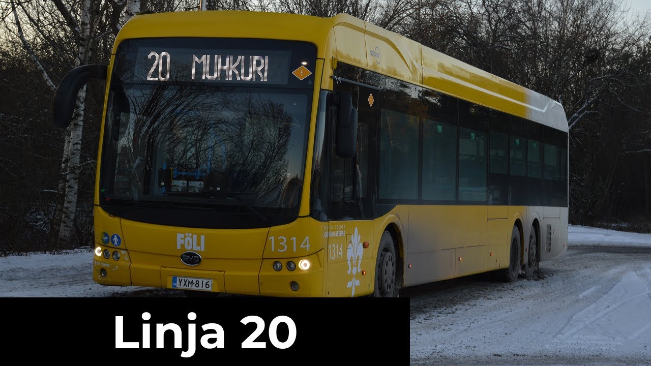 Turku Föli Linja 20: Muhkuri - Puutori (Nopeutettu)