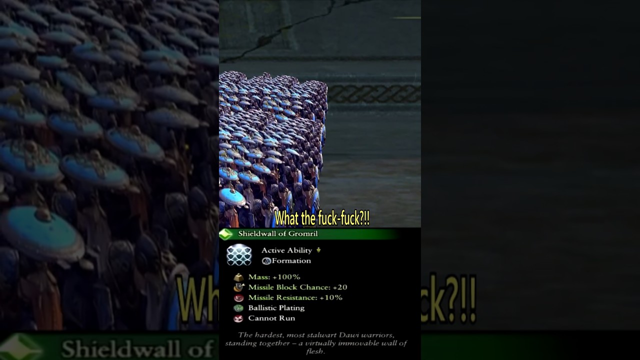 How Dwarf Shieldwall Formation Actually Deflect Missile Weapons in Total war Warhammer3