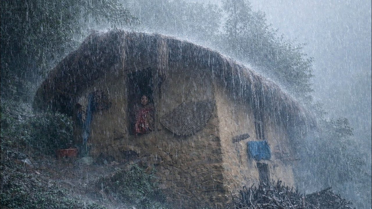 Best Life in A Himalayan Village During The Rainy Day | Very Hard Work | Village Documentary Video 