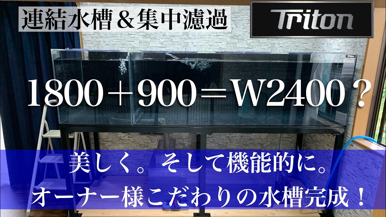 大型水槽を連結してみました。。。