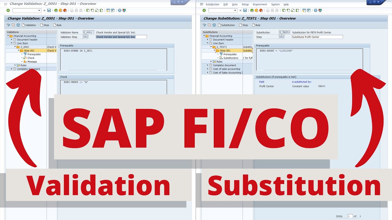 Проверка и замена SAP FI/CO | Обзор проверок и замен в SAP FI/CO