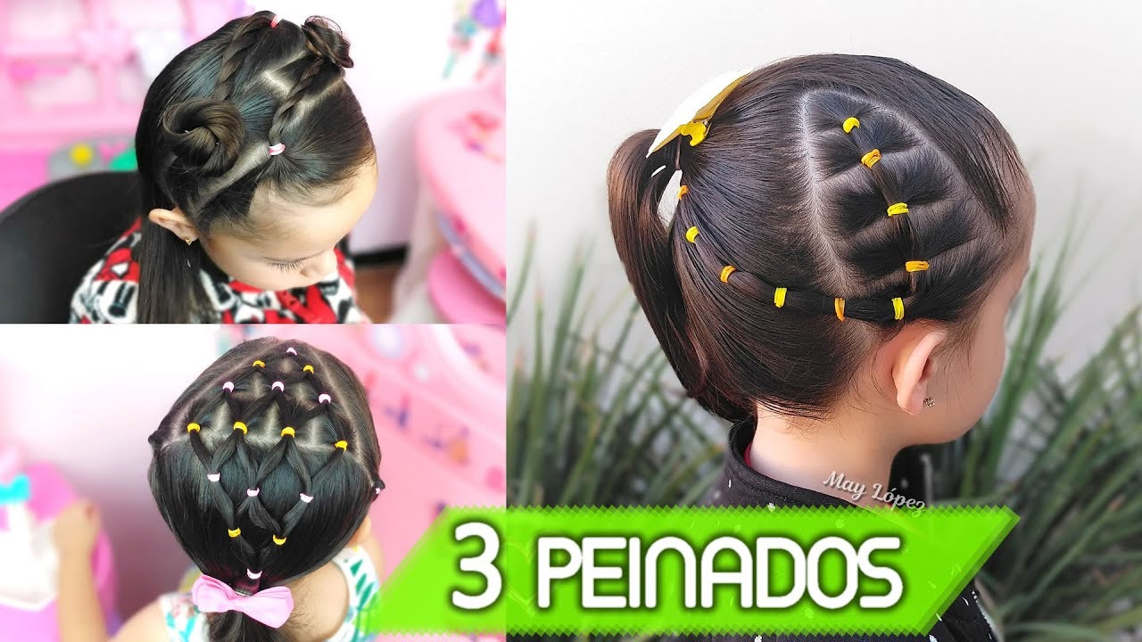 3 peinados para la escuela fáciles de hacer | Peinados para niñas | May López