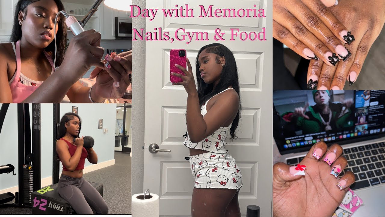 Spend the day with Memoria 💖 Friday the 13th / V-day Edition 💋 NAILS, GYM & FOOD 💅🏾