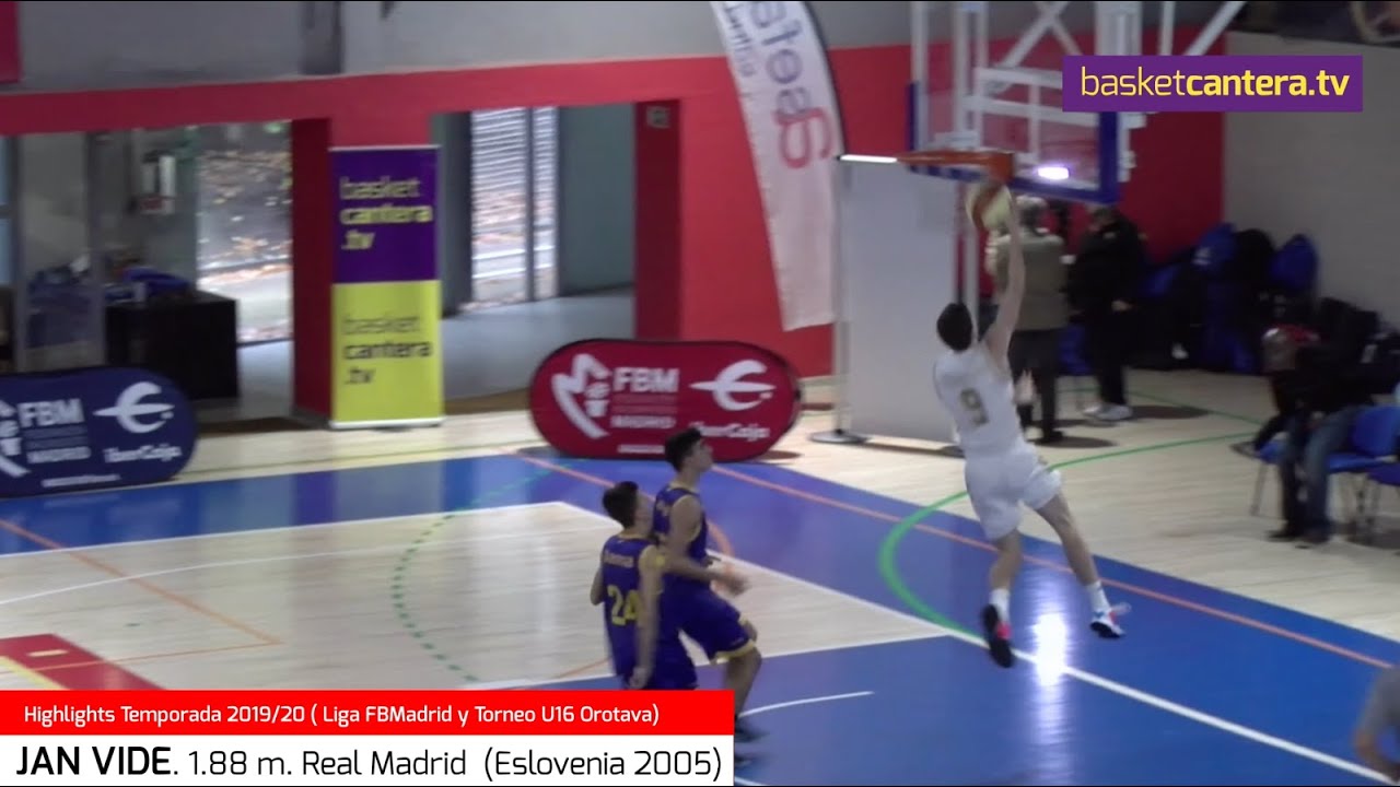 JAN VIDE 1.88 m. Real Madrid. Temp. 19/20. Eslovenia 2005 #BasketCantera.TV