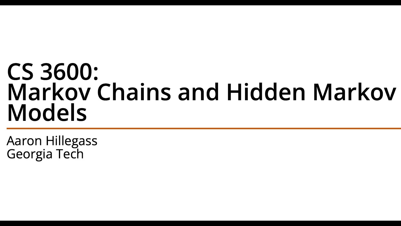 Markov Chains and Hidden Markov Models