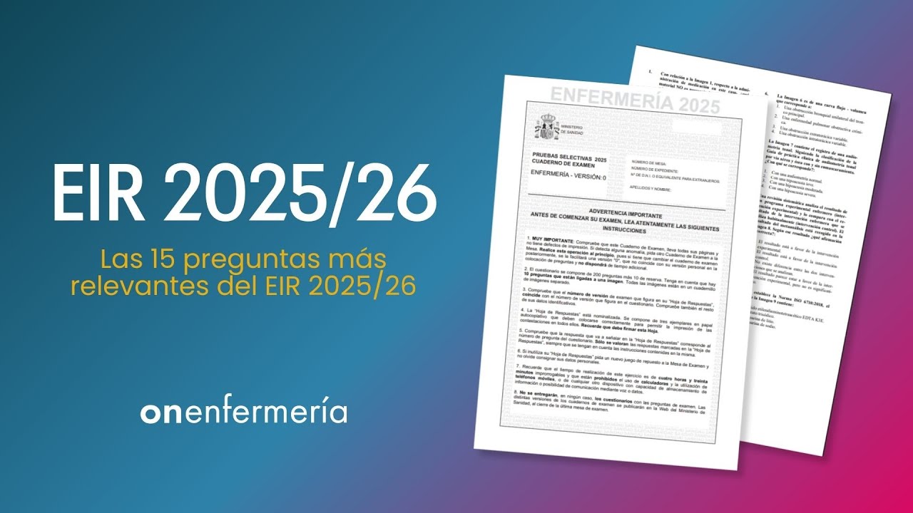 EIR 2025/26. Las 15 preguntas más relevantes