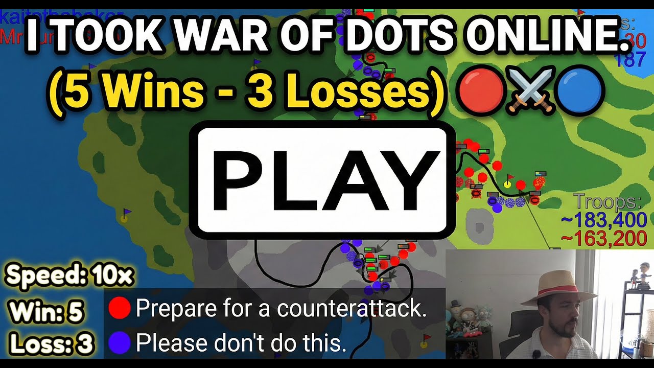I Took War of Dots ONLINE. (5 Wins - 3 Losses) 🔴⚔️🔵