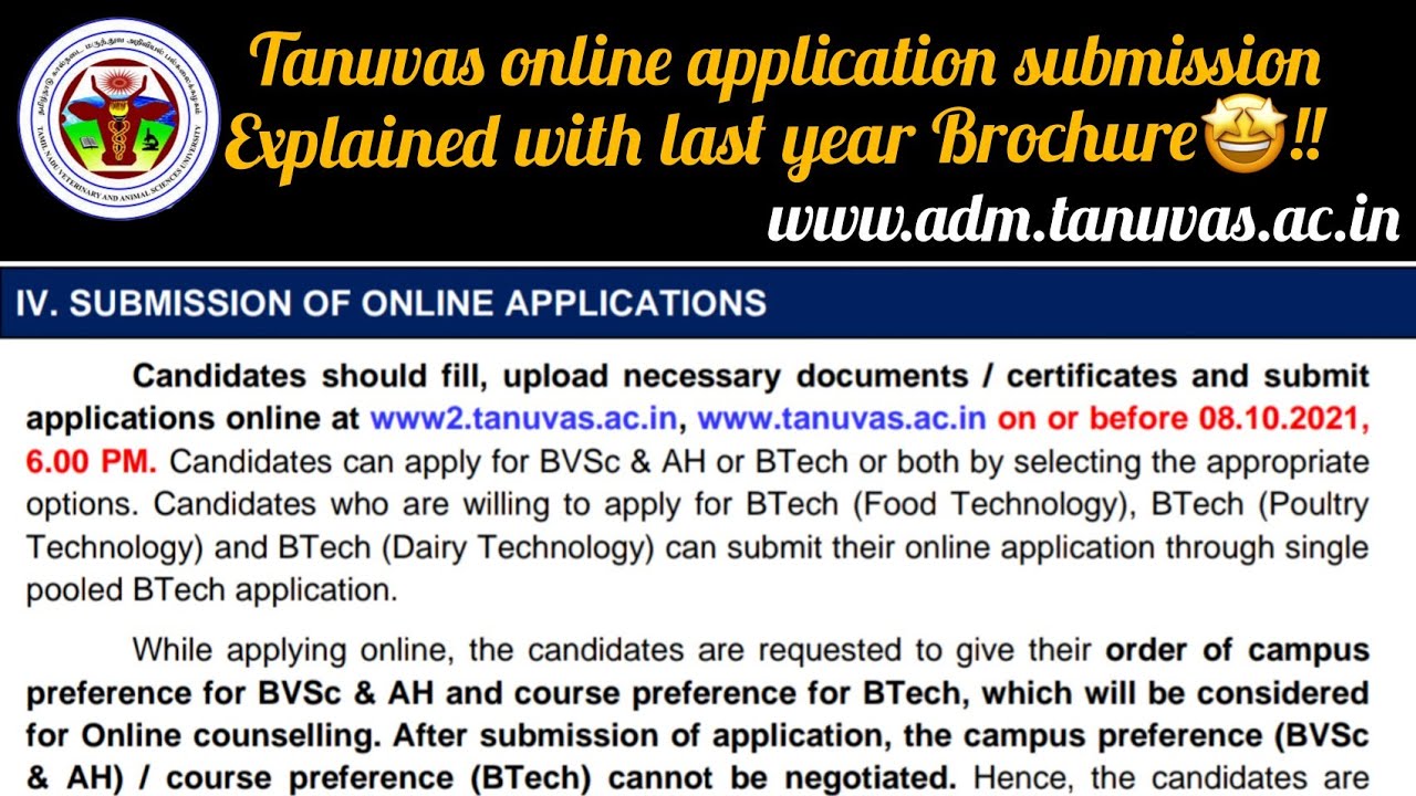Tanuvas application submission procedure explained fully .. application fee? everyone must watch!!