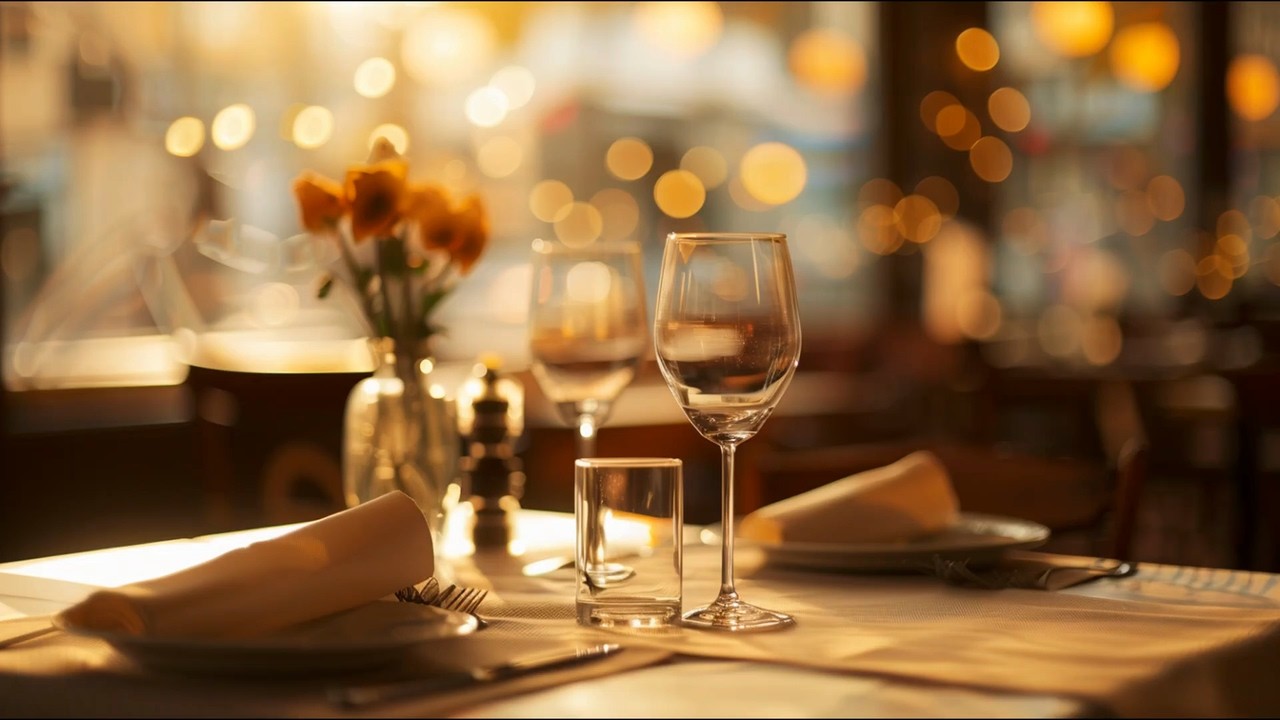 Restaurant Premium Evening Ambience 🍷 Smooth Jazz & Bossa Nova Background Music for Fine Dining