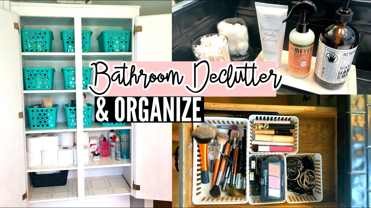 BATHROOM DECLUTTER & ORGANIZE // CLEAN WITH ME // ORGANIZATION // SPRING 2018