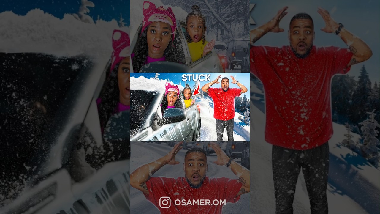 🚗 Stuck in a Snowstorm! ❄ Epic YouTube Thumbnail Design (Must-Watch!)
