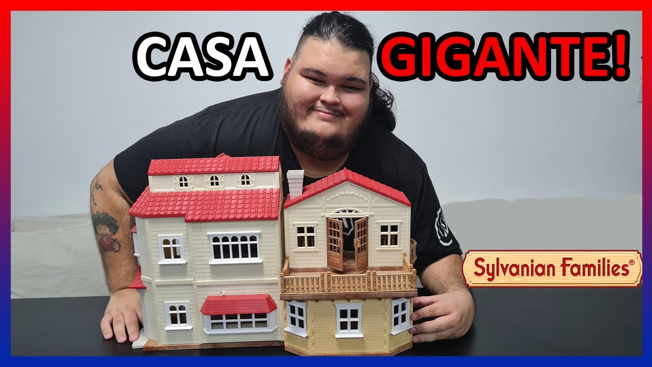 CASA TELHADO VERMELHO COM LUZES E SOTÃO SECRETO | SYLVANIAN FAMILIES | UNBOXING E REVIEW BR