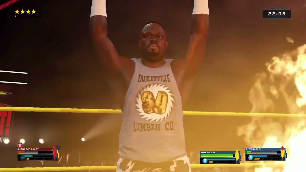 Bubba Ray Dudley vs. The Dudley Boyz (D-Von & Spike)