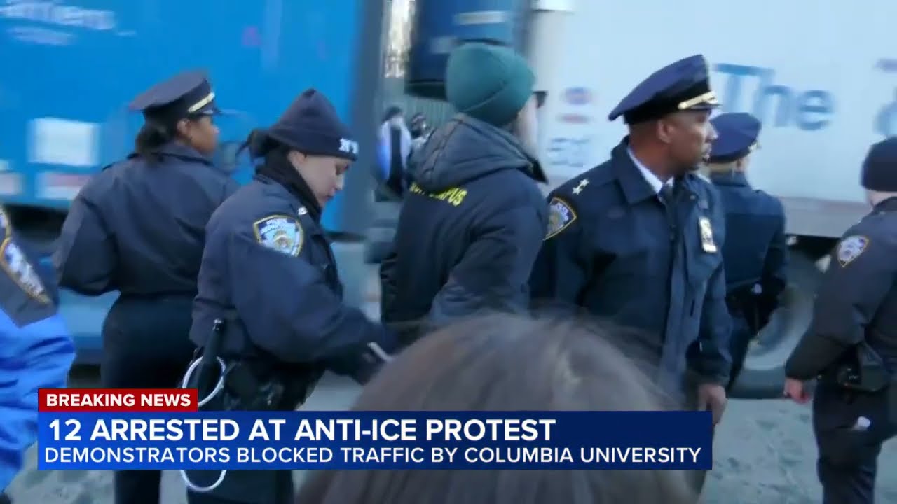 12 os&oacute;b aresztowanych podczas protestu przeciwko ICE przed Uniwersytetem Columbia