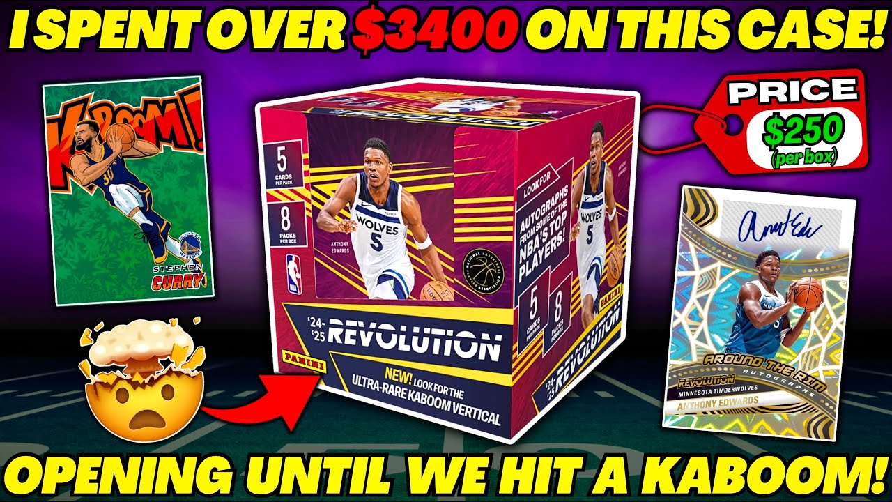 *OPENING A SEALED CASE OF 2024 REVOLUTION BASKETBALL HOBBY BOXES!🏀 INSANE ROOKIE KABOOM!🤯
