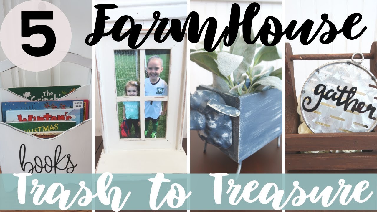 5 FARMHOUSE TRASH TO TREASURE DIYS | CHALK PAINT FURNITURE | THRIFTED DIYS | FARMHOUSE DECOR