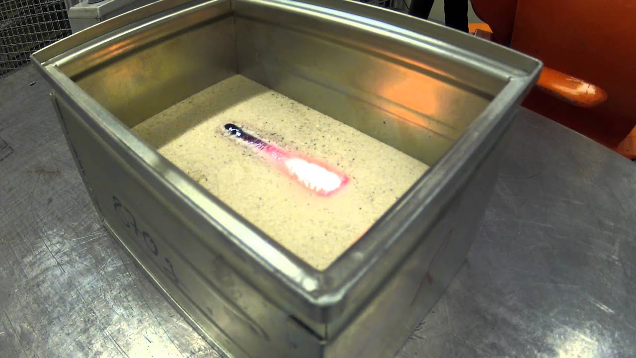 Lasertest - 4 kW vs. Quarzsand