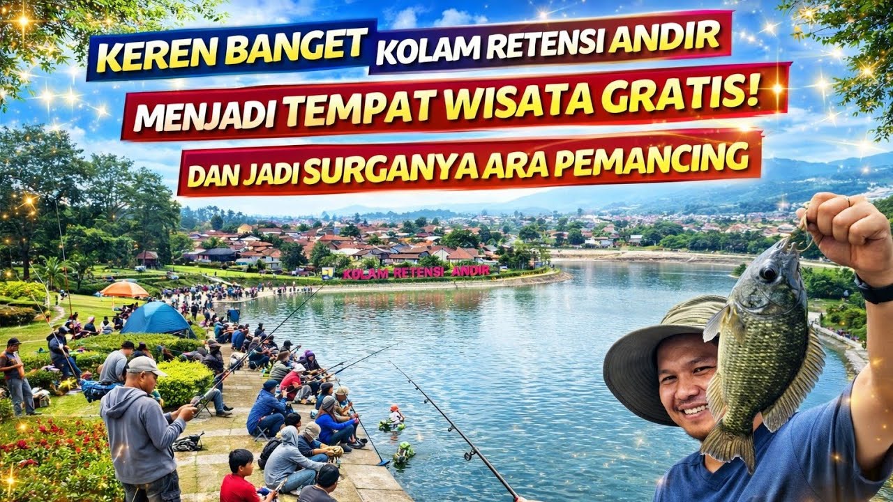 KOLAM RETENSI ANDIR DIBANGUN DIJAMAN GUBERENUR RK KINI JADI TEMPAT WISATA GRATIS DI BANSEL