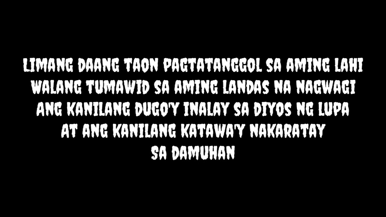 Kapatiran Ng Bakal At Apoy lyrics ( Song by Dahong Palay )