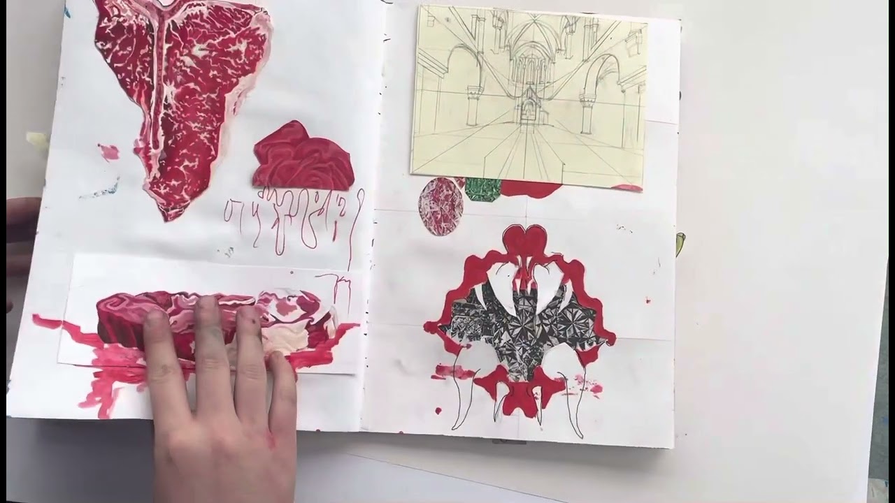 Lily Blunden NCAD 2023 portfolio sketchbook flip- through