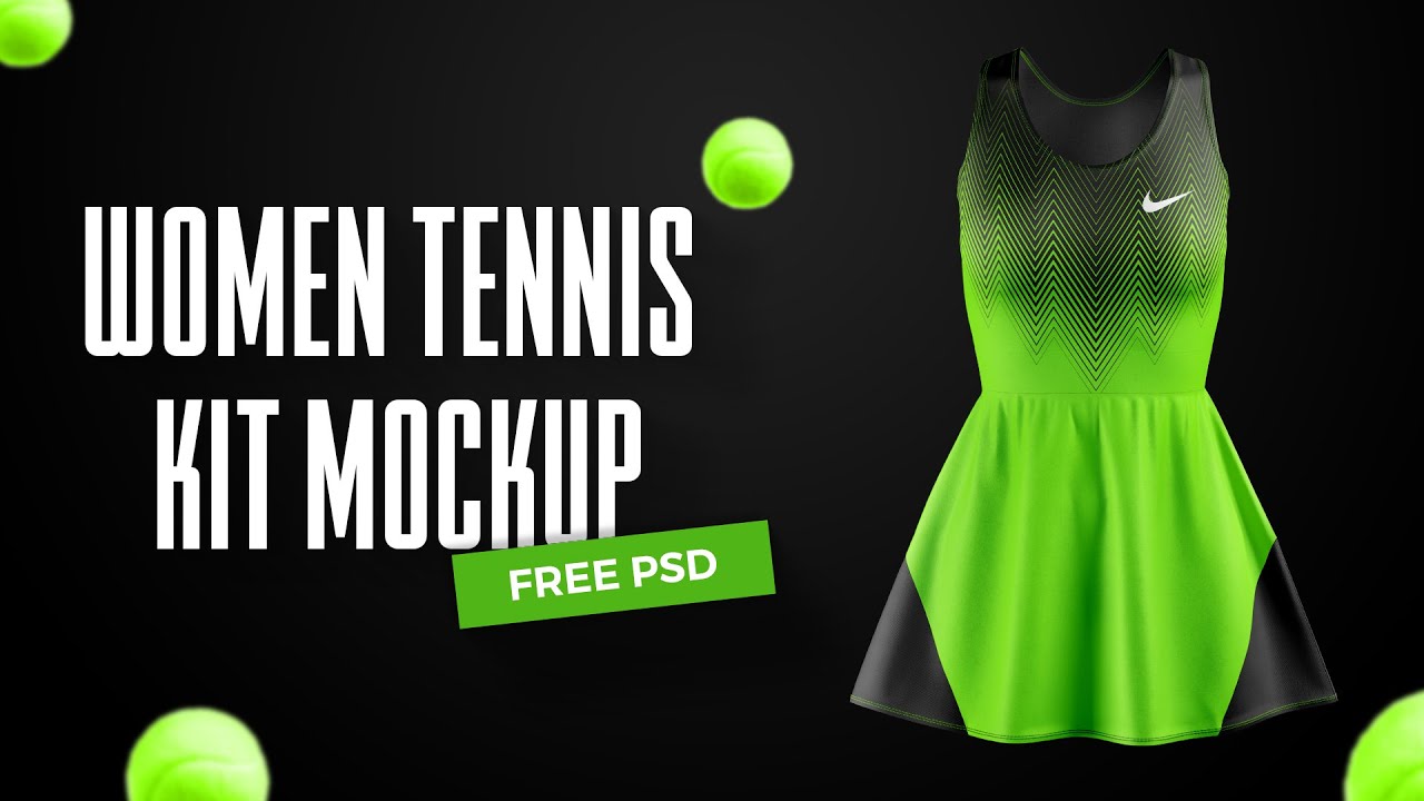 Women Tennis Dress Mockup | PSD Included