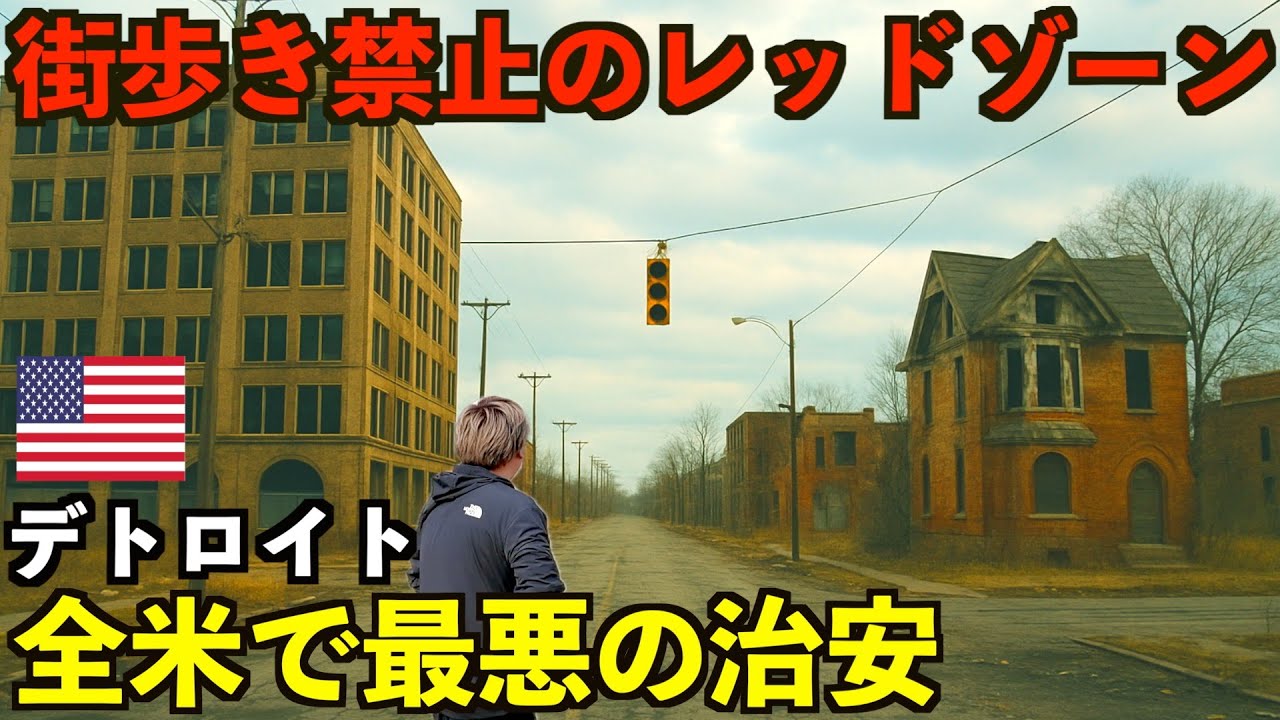 【全米最恐】デトロイトにある治安最悪エリアの『レッドゾーン』を歩いてアメリカの闇を見てきました…