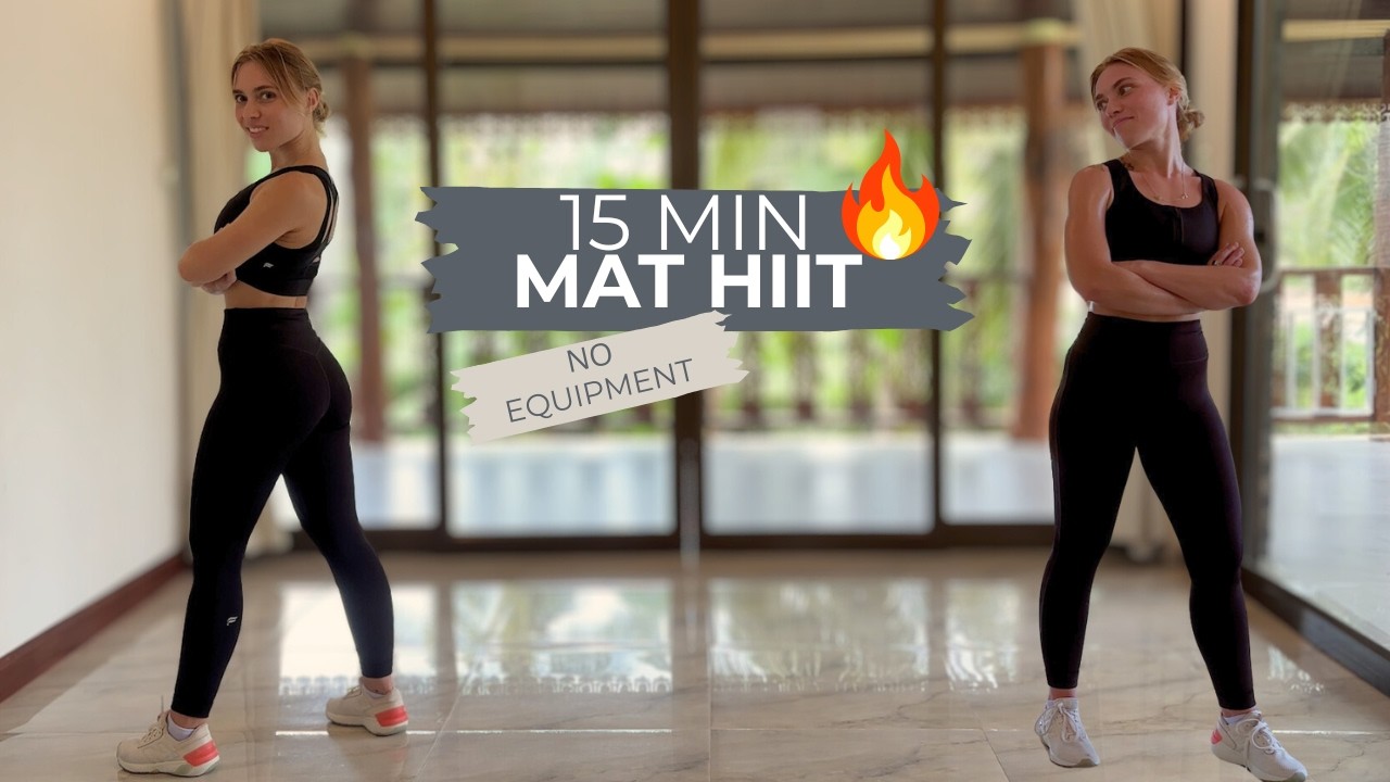 15 Minute Advanced Mat HIIT + 1-Min Core Burner | Full Body Burn