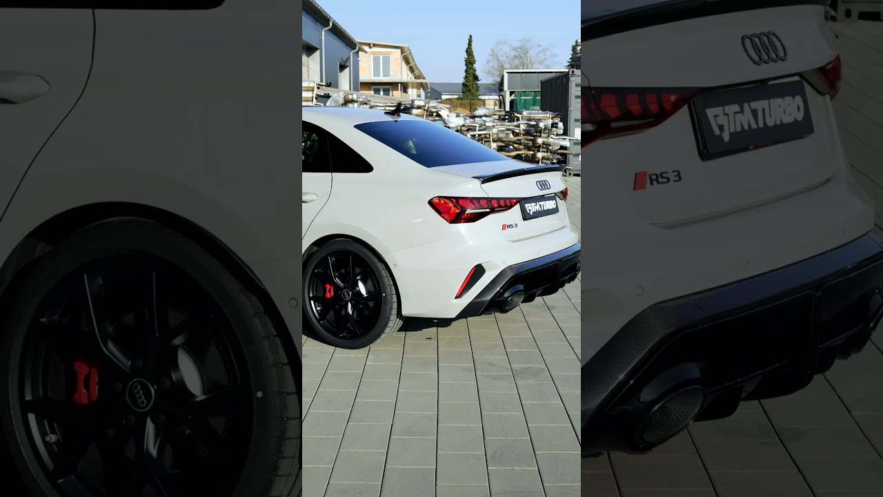 Audi RS3 8Y with BTM Turbo Exhaust System 🩶 #btmturbo #audi #audirs3 #rs38y #rs3sedan #audi