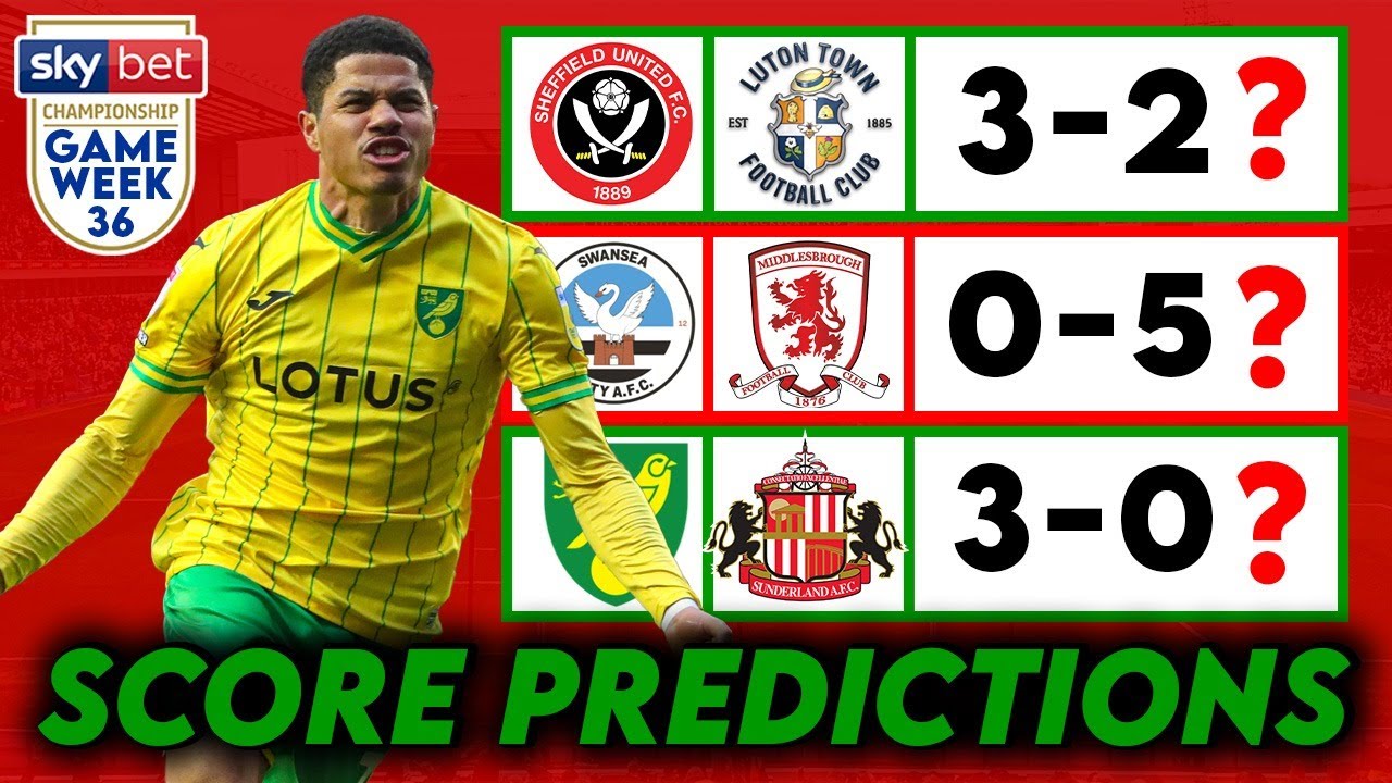 BLADES GO 7 POINTS CLEAR OF BORO | Championship Predictions - Game Week 36