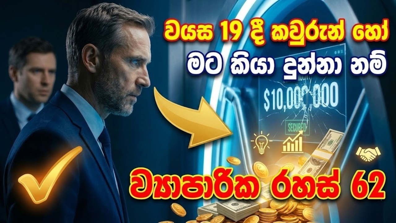 වයස 19 දී කවුරුන් හෝ මට කියා දුන්නා නම් යැයි සිතෙන ව්‍යාපාරික රහස් 62|62 Business Secrets